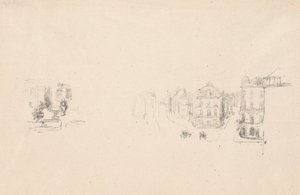 İki Deneme Taslağı: A. Grand Rue, Dieppe; B. Bir İç Mekan by James Abbott McNeill Whistler