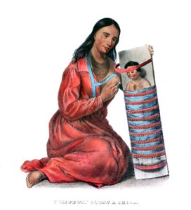 Chippeway (Ojibwe) kadın ve çocuk