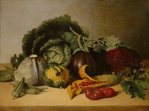 Natürmort: Balsam Elma ve Sebzeler, yakl. 1820