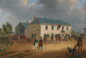 Ponders End, Middlesex'teki Pike and Anchor Inn'in dışında by James Pollard