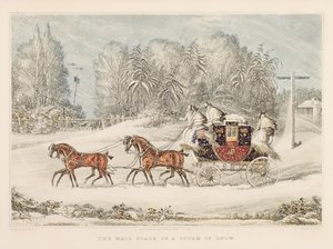 Kar Fırtınasında Posta Arabası, 1825