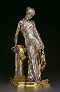 Ayakta Sappho Figürü, 1848 (gümüş ve yaldızlı bronz)