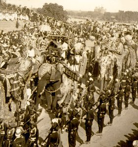 Büyük Durbar alayı, Delhi, Hindistan. 1903 (fotoğraf) by James Ricalton