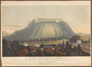 Bitche kalesinden bir görünüm. İngiliz savaş esirleri için bir ceza deposu, 1799