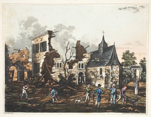 Hougoumont Şatosu: Bir harabe yığınına indirgenmiş iç mekan görünümü