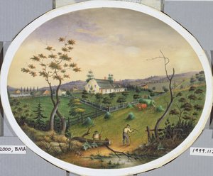 Van Brunt Homestead, c.1865 (kağıt üzerinde wc) by James Ryder van Brunt