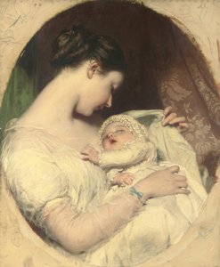 Sanatçının eşi Elizabeth, kızı Mary Edith ile birlikte