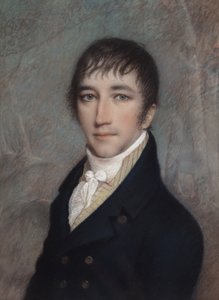 Clement Clarke Moore, 3/1810 (gri kağıt üzerine pastel) by James Sharples