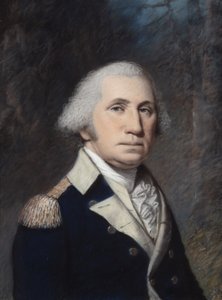 George Washington, muhtemelen 1796-97 (gri kağıt üzerine pastel) by James Sharples
