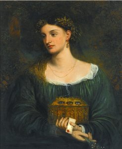 Raphael öncesi resimler : Pandora (Pandore) par Smetham, James (1821-1889), yaklaşık 1865. Tuval üzerine yağlı boya, 76,5x61. Özel koleksiyon