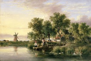 Güneşli bir Norfolk Nehri manzarası