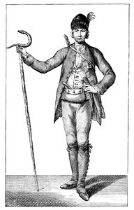 James Boswell, esq, silahlı bir Korsika Şefi kılığına girmiş, 1769. by James Wale