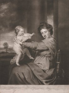 Marlborough Düşesi Caroline, Kızı Leydi Caroline Spencer ile birlikte by James Watson