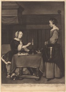 Kadın Muhabir by James Watson after Gabriel Metsu