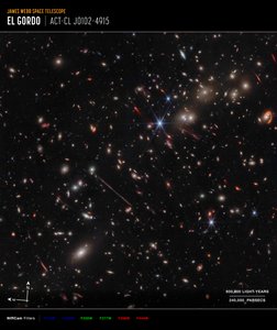 El Gordo (NIRCam Pusula Görüntüsü) by James Webb Space Telescope (NASA)