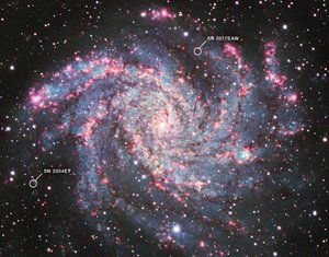 NGC 6946 (Kitt Peak Ulusal Gözlemevi) by James Webb Space Telescope (NASA)