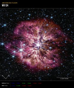 WR 124 (NIRCam ve MIRI Pusula Görüntüsü) by James Webb Space Telescope (NASA)