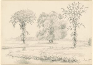 Üç Ağaçlı Manzara by James Wells Champney