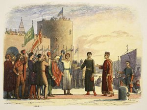 Henry, Waterford, İrlanda, 18 Ekim 1172, A Chronicle of England M.Ö. 55'ten MS 1485'e kadar, pub. Londra, 1863 by James William Edmund Doyle