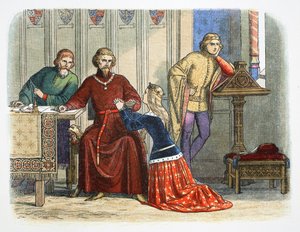 Kraliçe Anne, Gloucester ve Arundel ile Sir Simon de Burley için aracılık ediyor, 1388 1864 by James William Edmund Doyle