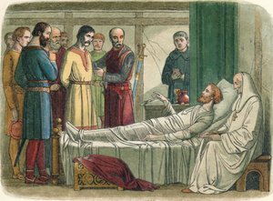 Richard, kendisini vuran okçuyu affediyor, 1199 1864 by James William Edmund Doyle