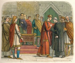 Kral İngiliz liderlere mahkeme öder, c1066 1864 by James William Edmund Doyle