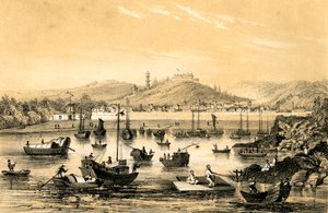 Ningbo, İngiliz ticaretine geç antlaşma ile açılan beş limandan biri, Çin, 1847