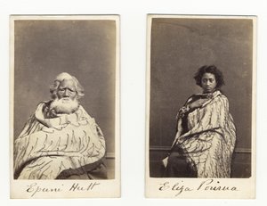 Epuni Hutt ve Eliza Porirua, 1865 dolayları (albüm baskısı) by James Wrigglesworth