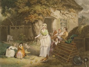 Citizens Retreat, 1796 (renkli mezzotint) by James after Ward