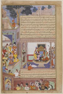 Kubilay Han ve İmparatoriçesi Enthroned, bir Jami al-Twarikh