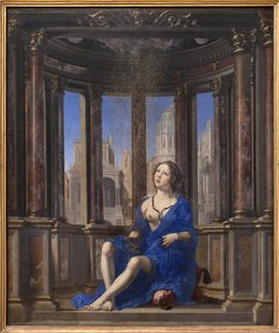 Danae. Jüpiter, genç kadını baştan çıkarmak için altın bir yağmura dönüşür. Jan Gossaert dit Mabuse (1478-1532), ahşap üzerine yağlı boya (95 x 113 cm) by Jan (c.1472 c.1533) Gossaert