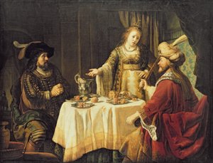 Esther ile Yemek by Jan 1620-76 Victors