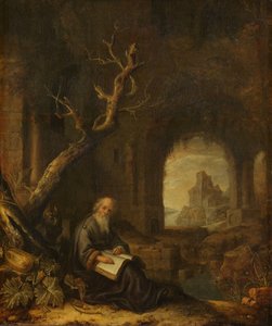 Bir Harabede Bir Münzevi by Jan Adriaensz. van Staveren