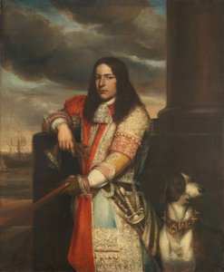 Engel de Ruyter, Koramiral, c.1670 (tuval üzerine yağlı boya) by Jan Andrea Lievens