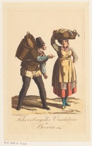 Scheveningen balıkçı türleri Schevelingsche Visch Boer ve Boerin (nesne üzerindeki başlık) by Jan Anthonie Langendijk Dzn
