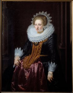Kadın Portresi Eskiden Madam Vrydags Van Vollenhoven oğlunun Portresi olarak bilinirdi Resim Jan Van Ravesteyn (1570-1657) (ec.holl.) 1620 Güneş. 1.34x1.04 m Lille, Güzel Sanatlar Müzesi