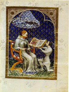 Jean de Vaudetar bir kitap hediyesini Fransa Kralı V. Charles