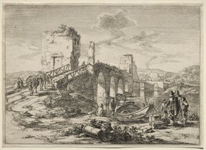 Tiber üzerindeki Molle Köprüsü by Jan Both