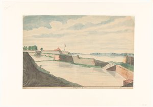 Cochin yakınlarındaki Krananoor Kalesi by Jan Brandes (signed by artist)
