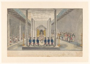Kral Kandy, Sri Rajadi Raja Sinha ile Bir Dinleyici Toplantısında VOC Delegasyonu by Jan Brandes