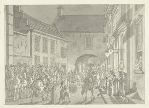 L.P. Aynadan Hapishane Kapısına getirildi, 1795 by Jan Bulthuis