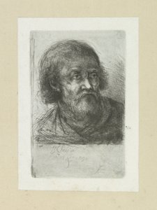 Bebaarde adam, naar sağ Komplet Gravür Çalışması, John Chalon / Oeuvre Complette des Eaux Fortes par Jean Chalon (seri başlığı) by Jan Chalon