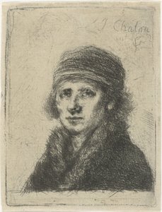 Kürk yakalı genç adam by Jan Chalon