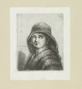 Jonge vrouw kukuleta takıyor Komplet Gravür Çalışması, John Chalon / Oeuvre Complette des Eaux Fortes par Jean Chalon (seri başlığı) by Jan Chalon