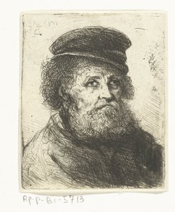 Sakallı ve şapkalı yaşlı adam by Jan Chalon