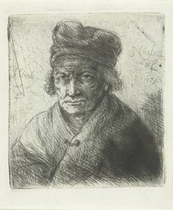şapkalı yaşlı adam by Jan Chalon
