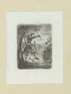 Straatmuzikant tecavüzü dansöze soktu Komplet Gravür Çalışması, John Chalon / Oeuvre Complette des Eaux Fortes par Jean Chalon (seri başlığı) by Jan Chalon