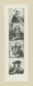 Vier mansportretten Komplet Gravür Çalışması, John Chalon / Oeuvre Complette des Eaux Fortes par Jean Chalon (seri başlığı) by Jan Chalon