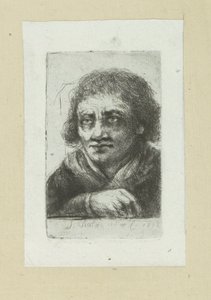 Yetişkin adam, sağ eli görünür Komple Gravür Çalışması, John Chalon / Oeuvre Complette des Eaux Fortes, Jean Chalon (seri başlığı) by Jan Chalon