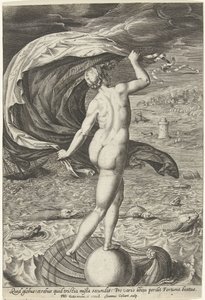 Fortuin (Fortuna) by Jan Collaert (II)